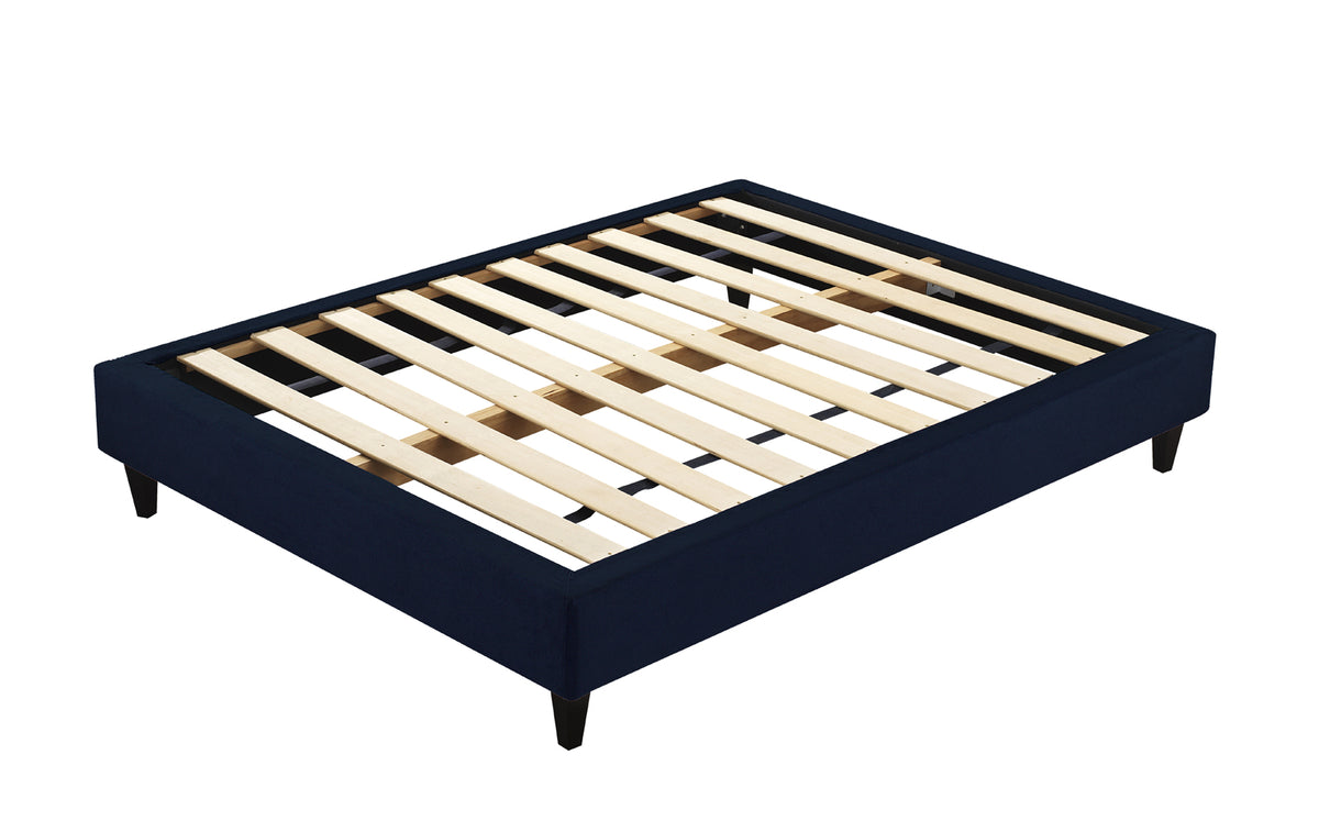 Premium Velvet Luxe Bed Base Navy Blue Free Shipping Bedding co